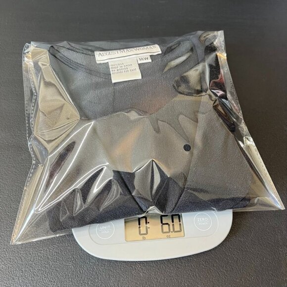 August Max Woman  100% Silk  Black  Button up  Blouse  Size 14W - Picture 12 of 12